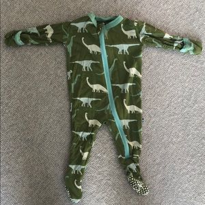 KicKee Pants dinosaur footed pajamas - NB